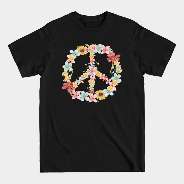 Discover Peace Flowers - Peace - T-Shirt