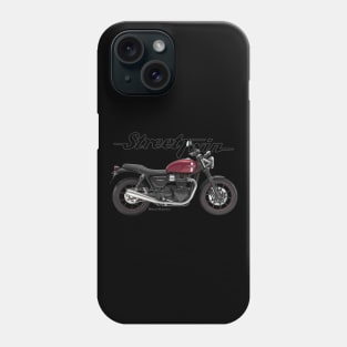 Triumph Street Twin 18 red, s Phone Case