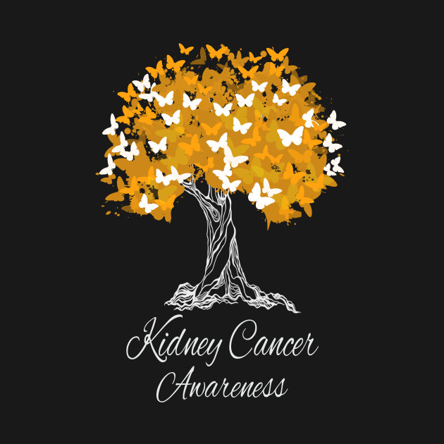 Kidney Cancer Awareness T-Shirt Warrior Tree Hope Gifts by Aliaksandr