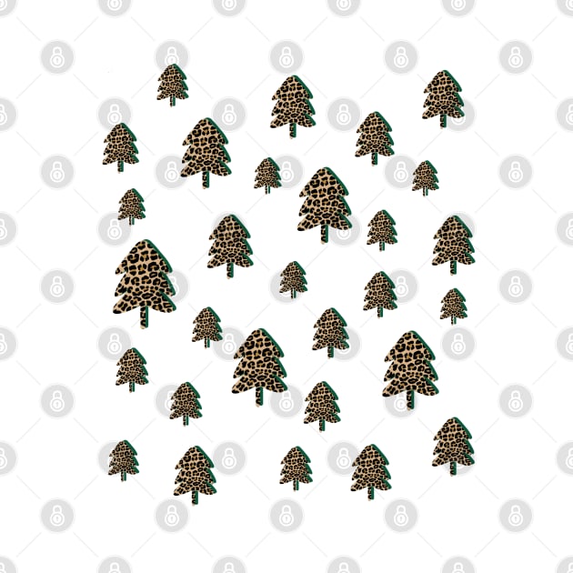 Leopard Print Christmas Tree Pattern by OneThreeSix