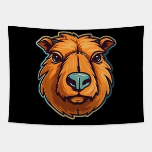 Lovely capybara head Tapestry