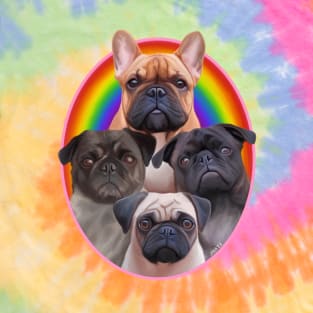 Three Pugs & A Frenchie! T-Shirt