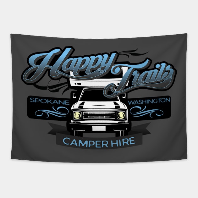 Happy Trails Camper Hire Tapestry by Randomart