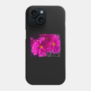 Hot Pink Flash of the Crinkled Rose Flower Phone Case