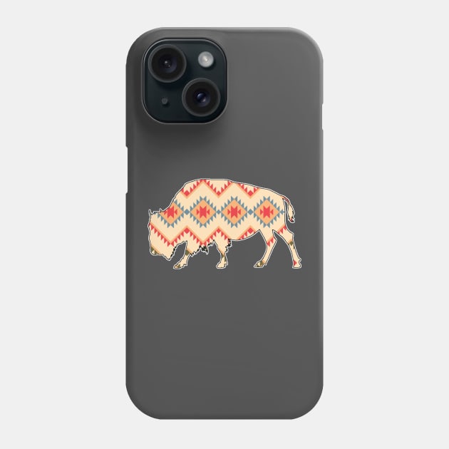 Bison Pattern - 4 Phone Case by Brightfeather