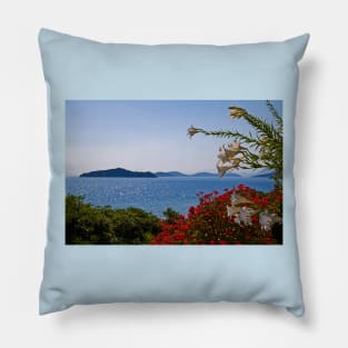 Greece. Islands in Flowers. Pillow