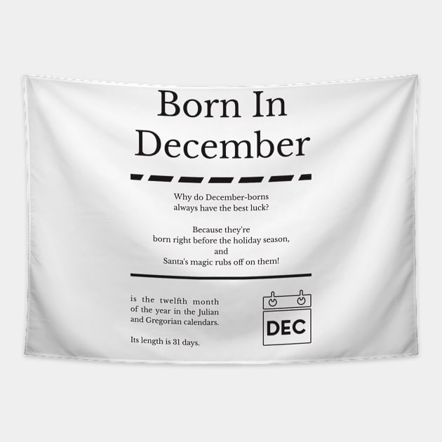 Born in December Tapestry by miverlab