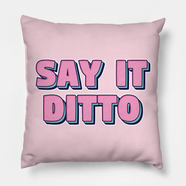 New Jeans Newjeans say it ditto lyrics song text bunnies tokki | Morcaworks Pillow by Oricca