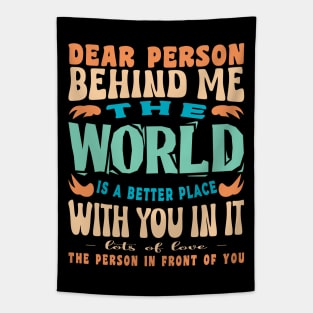 The World Is A Better Place With You In It Inspirational Retro Tapestry