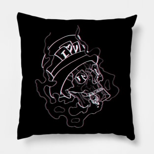 Skull with top hat Pillow