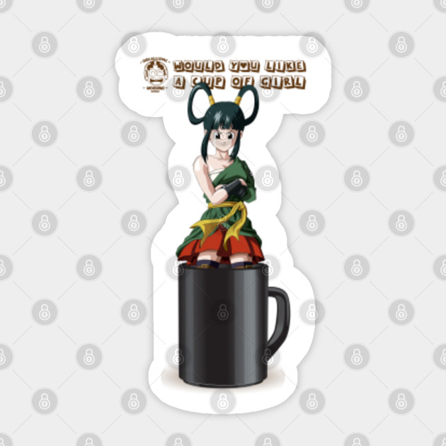 Seductive Yurin In Your Cup Dragon Ball Super Sticker