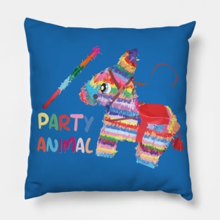 Mexican donkey colorful piñata i’d hit that cute funny design fiesta cinco de mayo Pillow