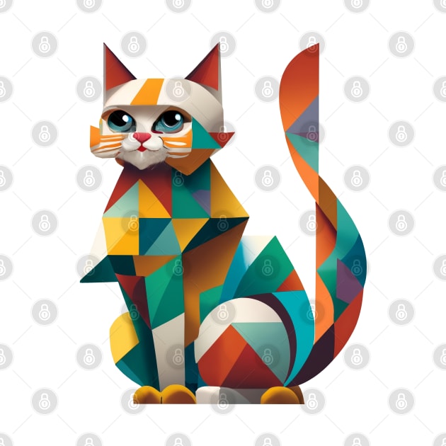 Cute Cat Geometric by marsyazamanta