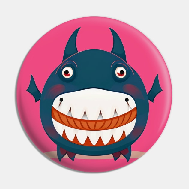 Sharky Smiles Pin by Kindahuman