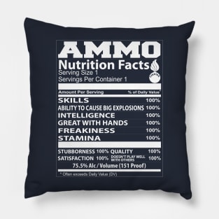 Air Force Ammo Nutrition Facts Pillow