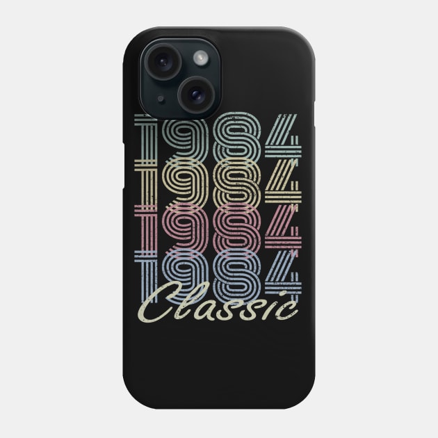 35th Birthday Gift Vintage 1984 Born in 1984 Classic Phone Case by bummersempre66