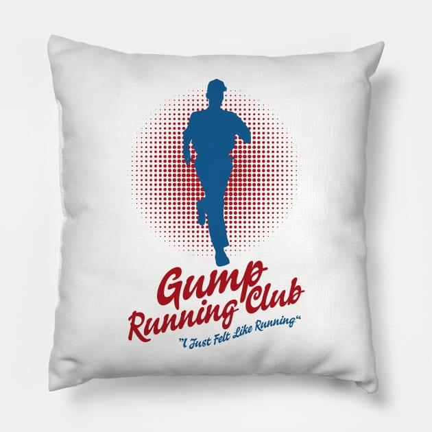 Gump Running Club - I just Felt Like Running Pillow by Meta Cortex