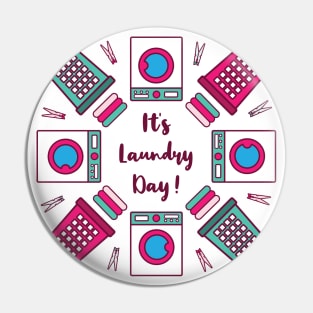 It's Laundry Day Mandala | Green Pink | White Pin
