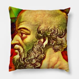 Eratosthenes of Cyrene Snow Portrait | Eratosthenes of Cyrene Artwork 15 Pillow