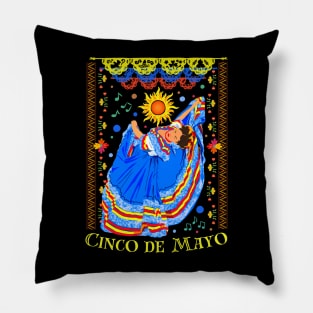 Cinco De Mayo - Folklorico Dancer Pillow