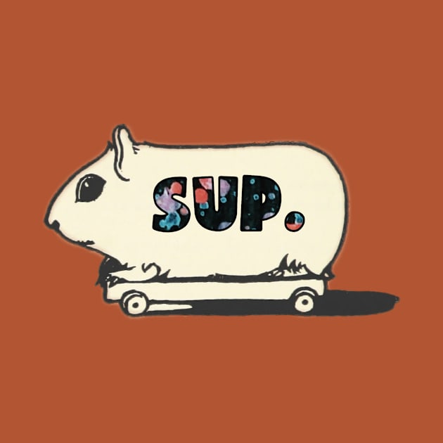 Sup gerbil on a skateboard text by Captain-Jackson