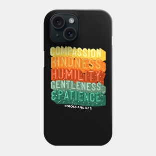 Colossians 3:12 Bible Verse Lettering Typography Phone Case