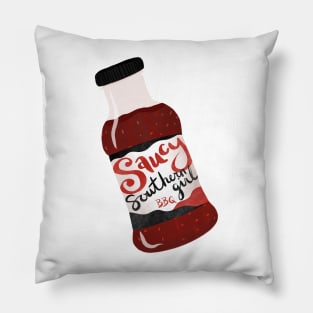 Saucy Southern Girl on white Pillow