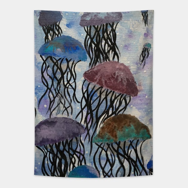 Jellies by Kortney Tapestry by Kbpaintingprints