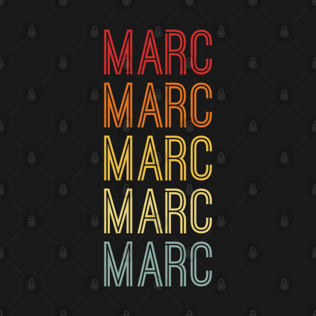 Discover Marc Name Vintage Retro Pattern - Marc - T-Shirt