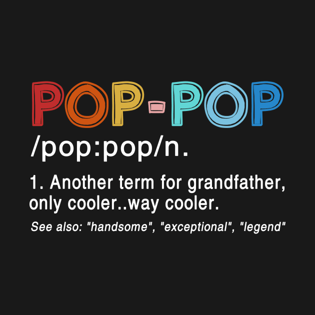 Pop-Pop the Man the Myth the Legend Funny Gift for Grandpa T-Shirt by peskybeater
