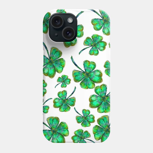 four leaf clovers pattern Phone Case by ZeichenbloQ