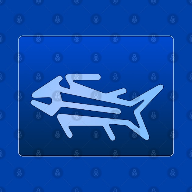 Nazca Fish - Blue by Erno