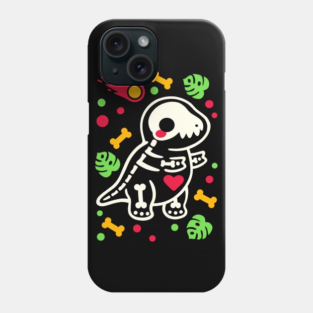 Tyrannosaurus rex skeleton Phone Case by NemiMakeit