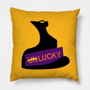 Black Lucky Cat - Witche's familiar Pillow