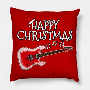 Christmas Electric Guitar Teacher Guitarist Xmas 2022 Pillow