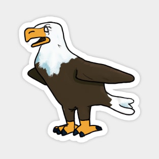 Cute Bald Eagle Drawing Magnet