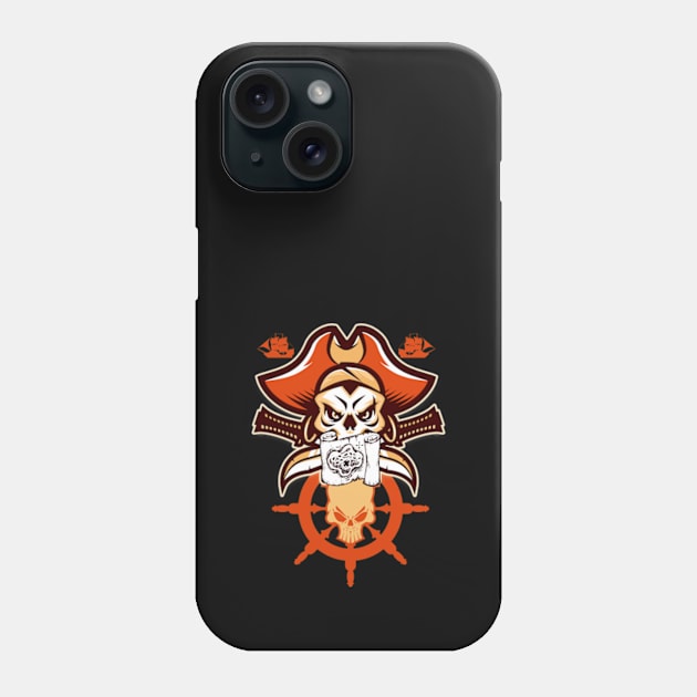 Pirate Music Treasure Hunter Phone Case by bert englefield 