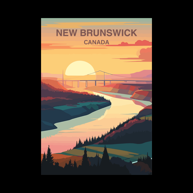 New Brunswick Canada Travel Print Wall Art, Home Décor, Gift Art by TripleTravelArt