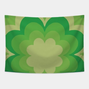 green gradient flower tunnel Tapestry