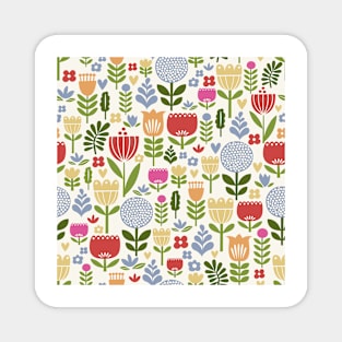 Folk floral pattern Magnet