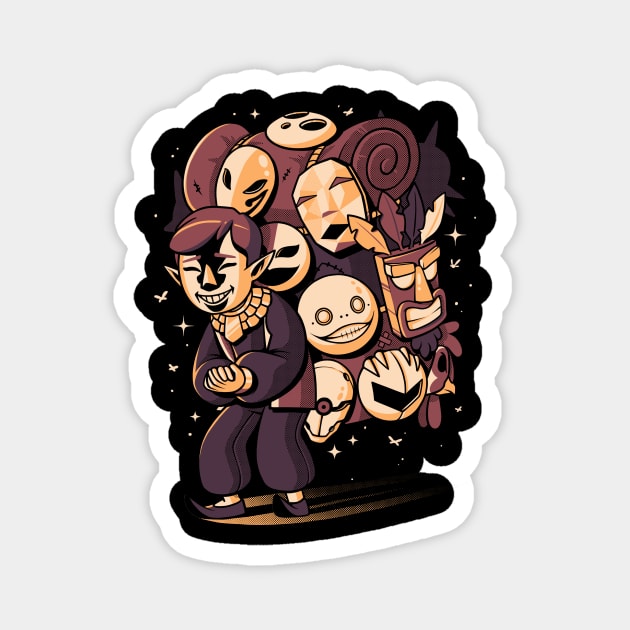 Happy Spooky Salesman Magnet by Ilustrata