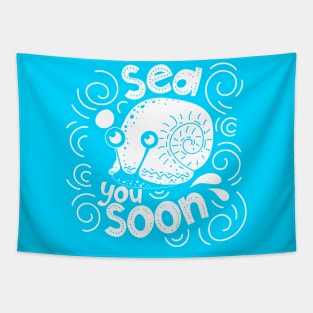 Sea you soon [Positive tropical motivation] Tapestry