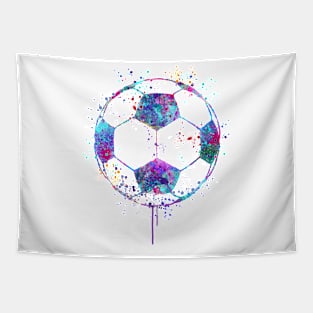 Soccer Ball Watercolor Sport Gift Tapestry