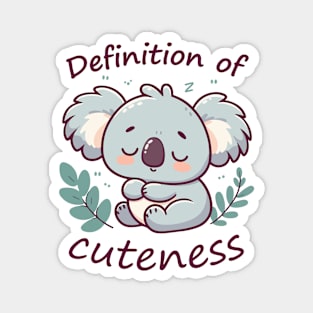 Definition of Cuteness Cute Australian Koala Bear Magnet