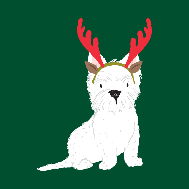 Christmas Westie by JunkyDotCom