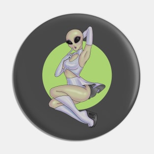 Unidentified Flying Babe Pin