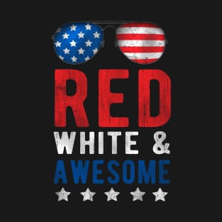 Red White & Awesome 4Th Of July T-Shirt