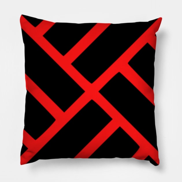 Black and red designs Pillow by Cozy infinity