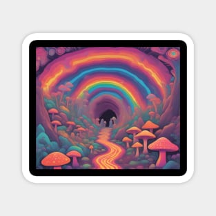 Mushroom Rainbow Cave Journey Magnet