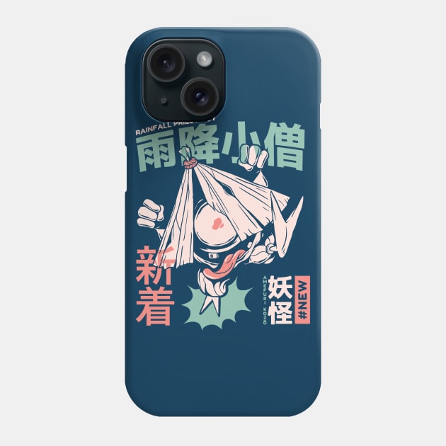 Retro Japanese Amefurikozo Yokai Illustration | Japanese Folklore Creatures Phone Case by SLAG_Creative